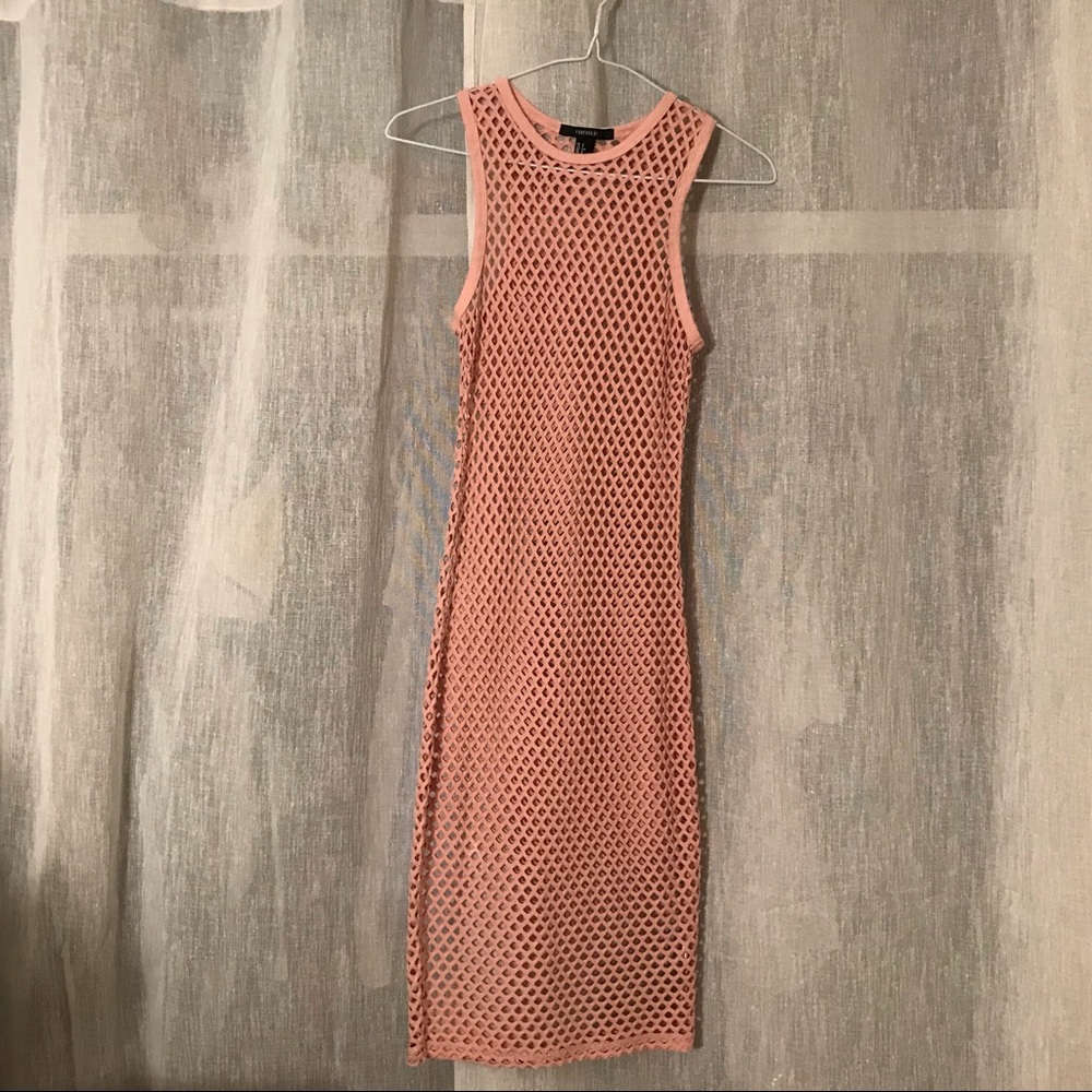 Fishnet cover up dress